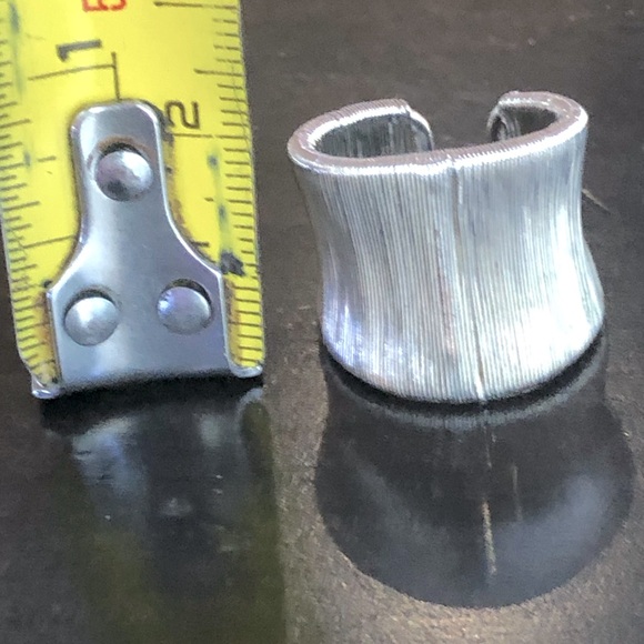 Silver Wrapped Wire Ring Size 10 Adjustable - Picture 7 of 10